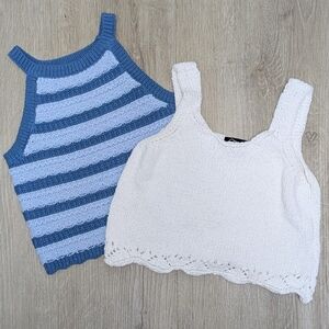 Art Class 6X Girls Woven Crochet Boho Top Bundle